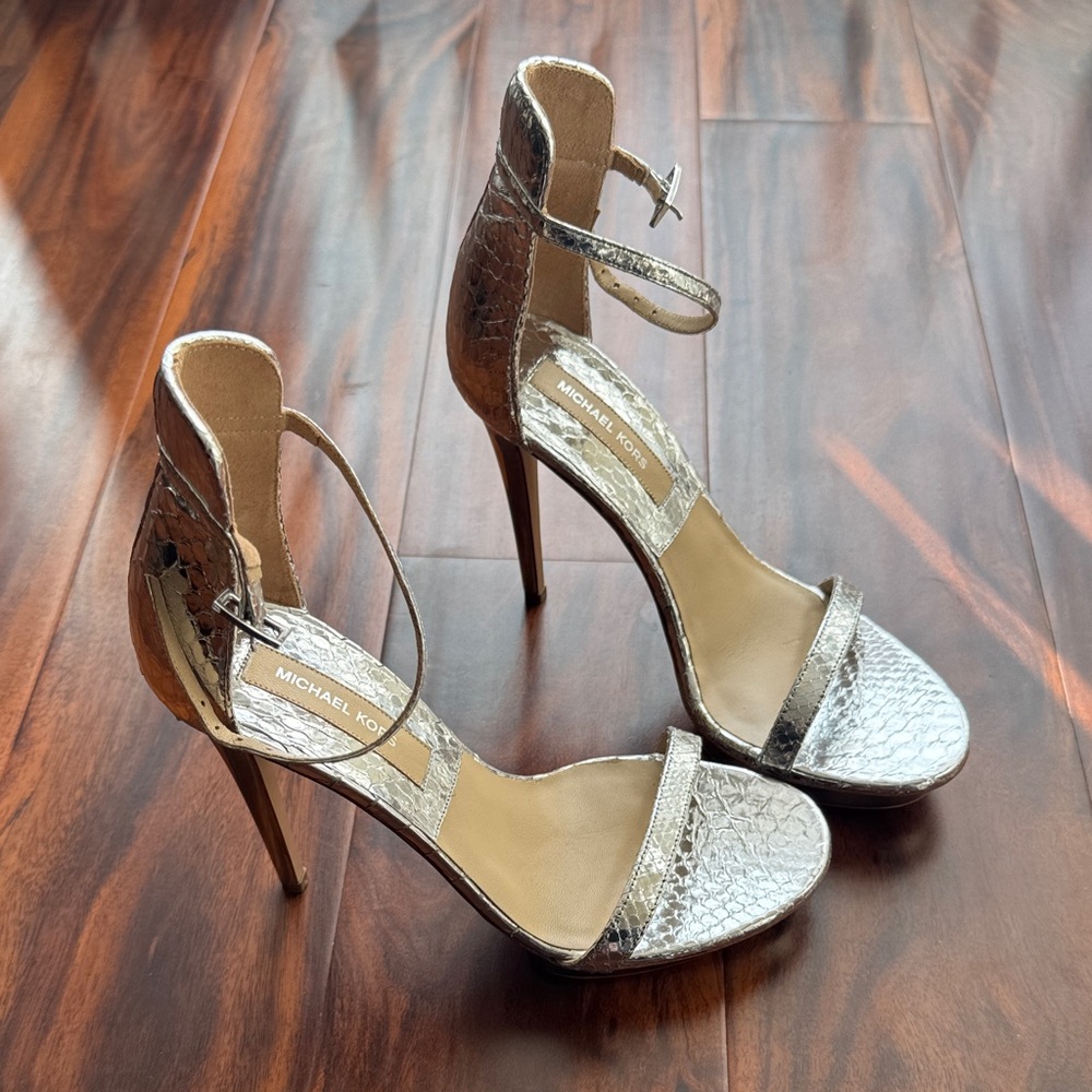 Michael Kors Metallic Silver Heels